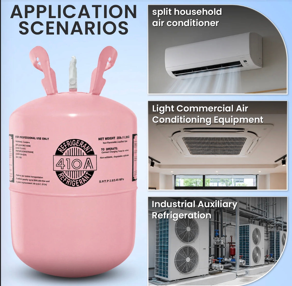 R410A refrigerant cylinder